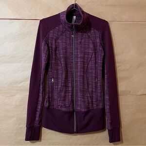 Lululemon | Nice Asana Jacket Ziggy Wee August Glo Plum Zip Up Luon Size 4